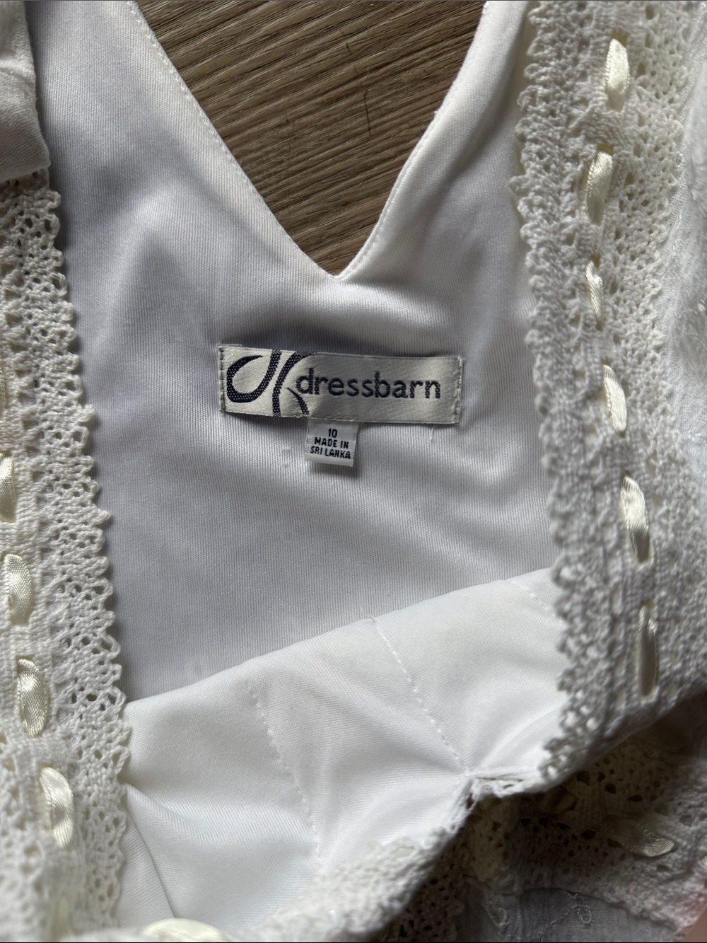DRESSBARN New White Eyelet Tank Top Sleeveless V-Neck Maxi Dress NWT - Picture 3 of 4